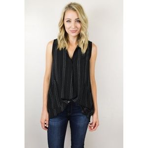 Shop Maude Black Front Pocket Button Up Tunic